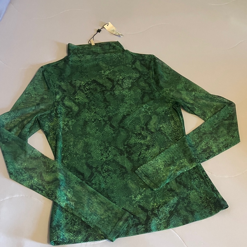 BCBGeneration Emerald Snake Print Top